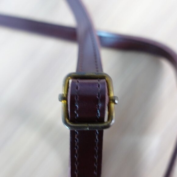 VINTAGE Bag Strap Brown Leather Crossbody Belt Handle Adjustable Retro 42 in‎ - Picture 4 of 9